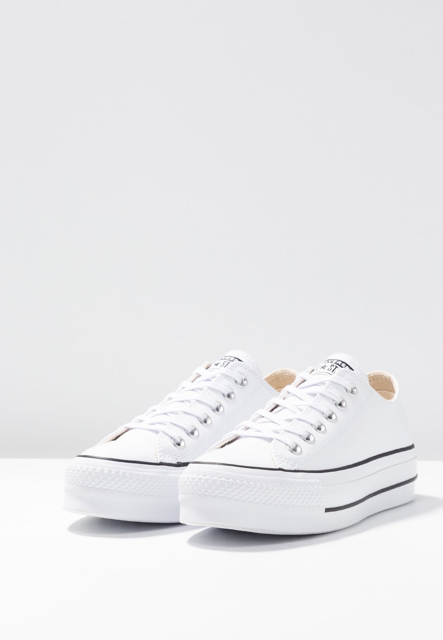 Chucks - All Star Plataforma PoliPiel Blanca