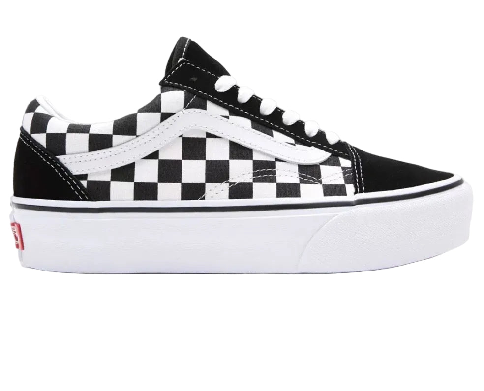 Vans Old Skool Plataform Checkerboard Black True White