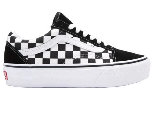 Vans Old Skool Plataform Checkerboard Black True White