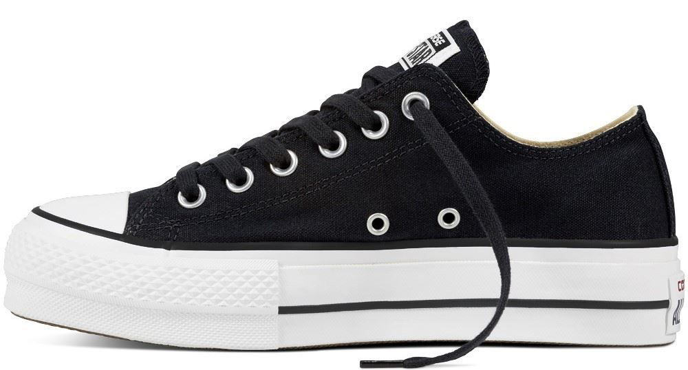 Chucks - All Star Plataforma Lona Negra Baja