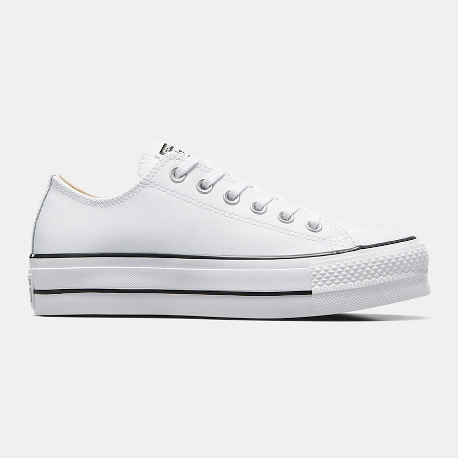 Chucks - All Star Plataforma PoliPiel Blanca baja