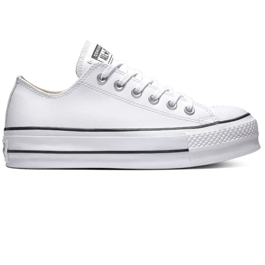 Chucks - All Star Plataforma PoliPiel Blanca baja