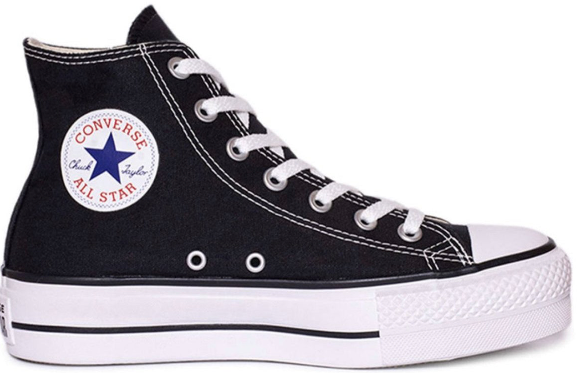 Chucks - All Star plataforma Lona Negra