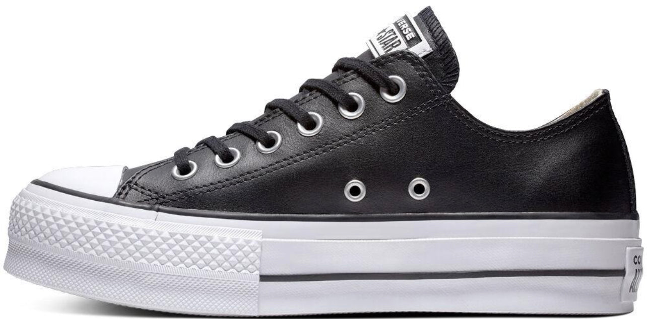Chucks - All Star Plataforma PoliPiel Negra baja