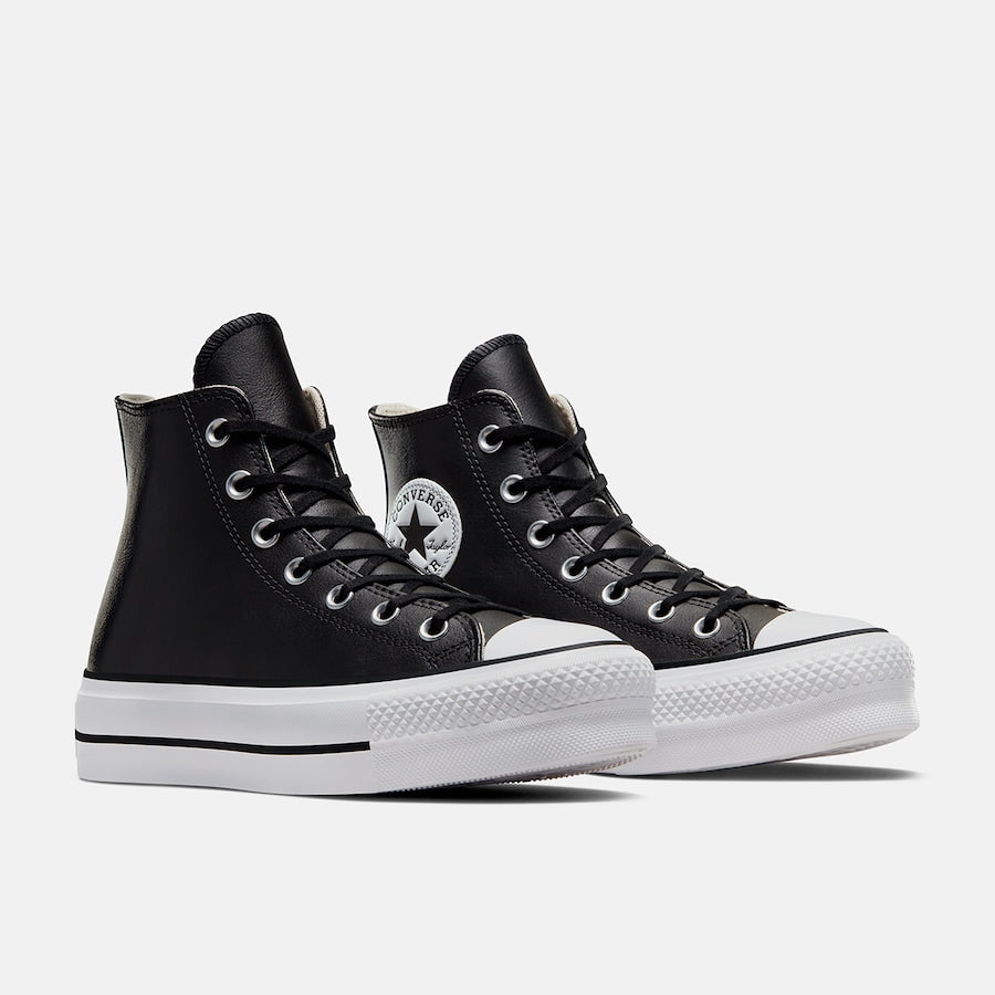 Chucks - All Star Plataforma PoliPiel Negra Alta