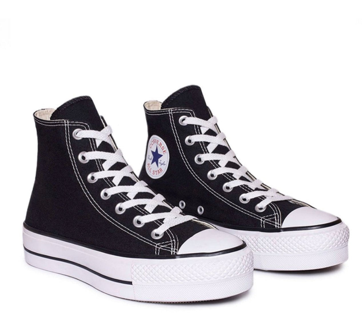 Chucks - All Star plataforma Lona Negra