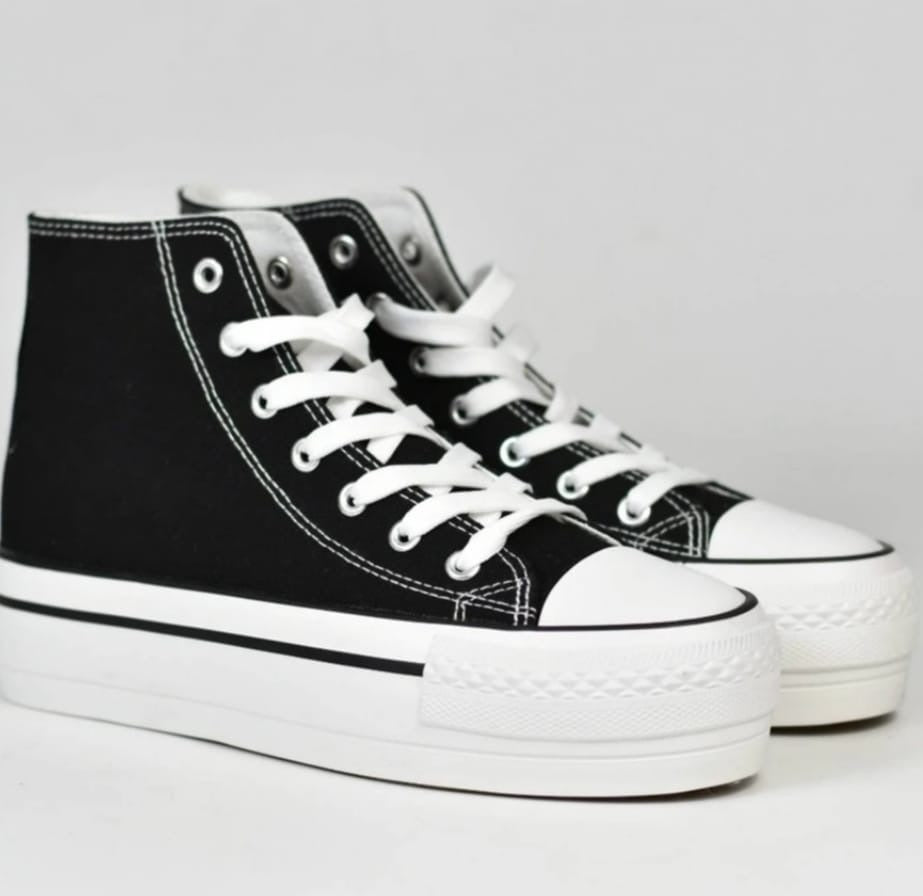 Chucks - All Star Plataforma Lona Negra